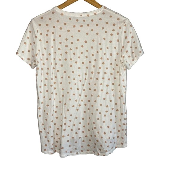 Zara Gold Polka Dot Short Sleeve Casual Tee - Picture 9 of 9